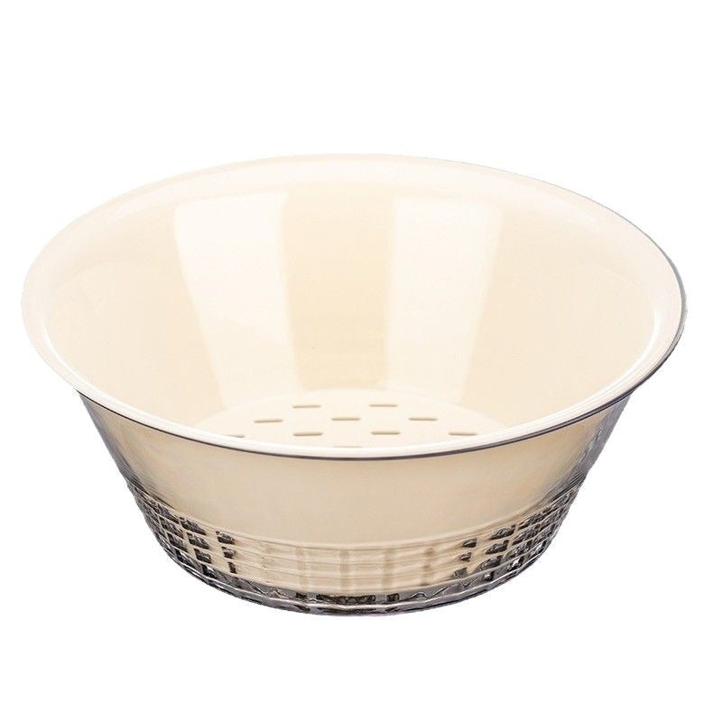 Double-layer Thickened Drain Basket, Kitchen Household Cleaning and Water Filtration Two-in-one Thickened Fruit Plate, Vegetable Basket, Fruit Plate Basin